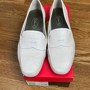 NEW Talbots Soft Pebbled Leather Loafers Shoes Size 8.5W Baby Pink Nancy7